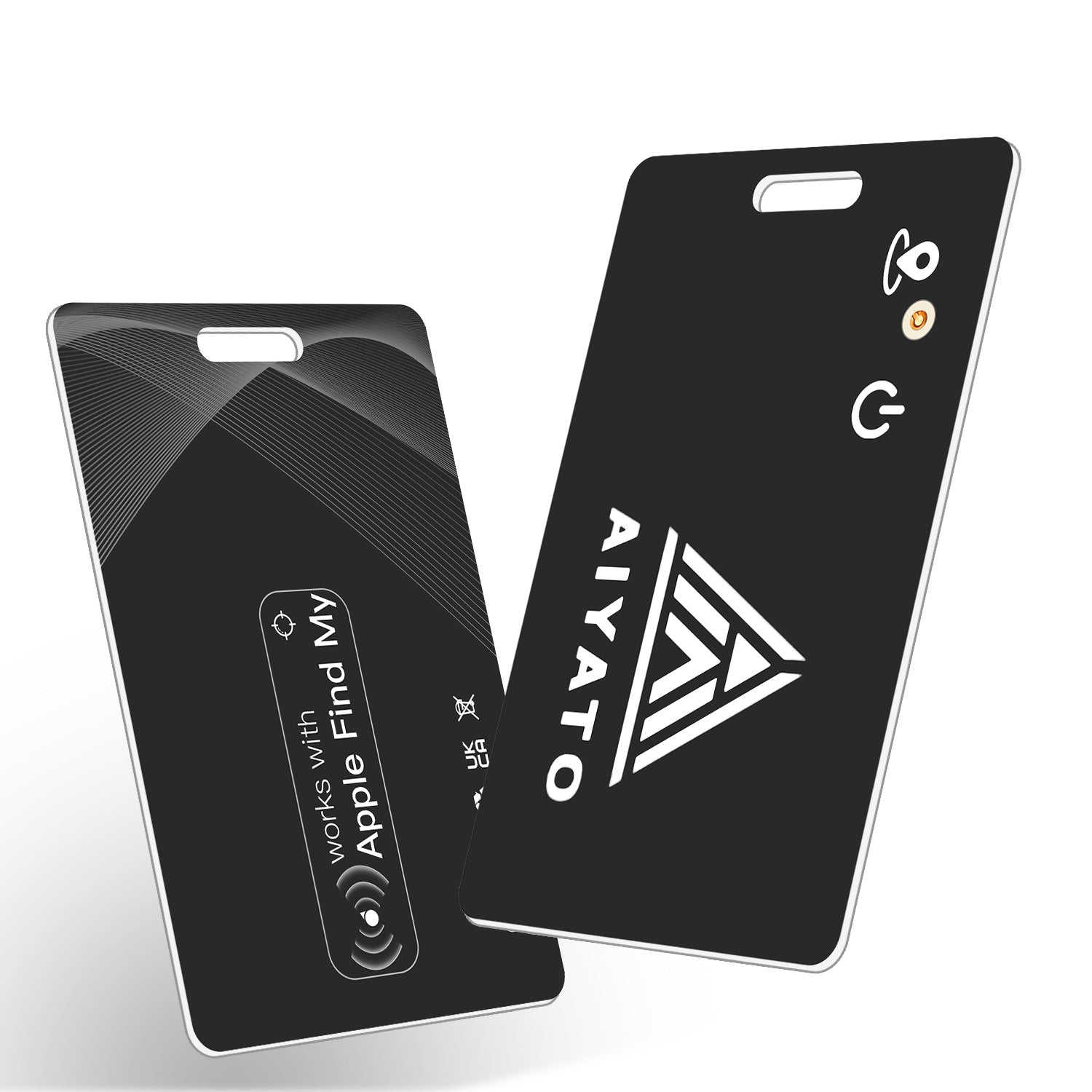 AIYATO anti-lost device ultra-thin card charging AirTag locator Love duck head Find My global positioning