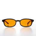 Amber Lens Rectangle Vintage Sunglass - Deluxe