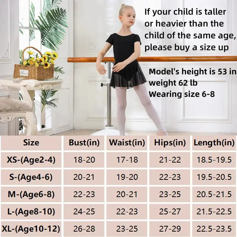 DIPUG Girls Ballet Leotards with Removable Skirt Toddler Hollow Back Dance Dress Combo Long Sleeve