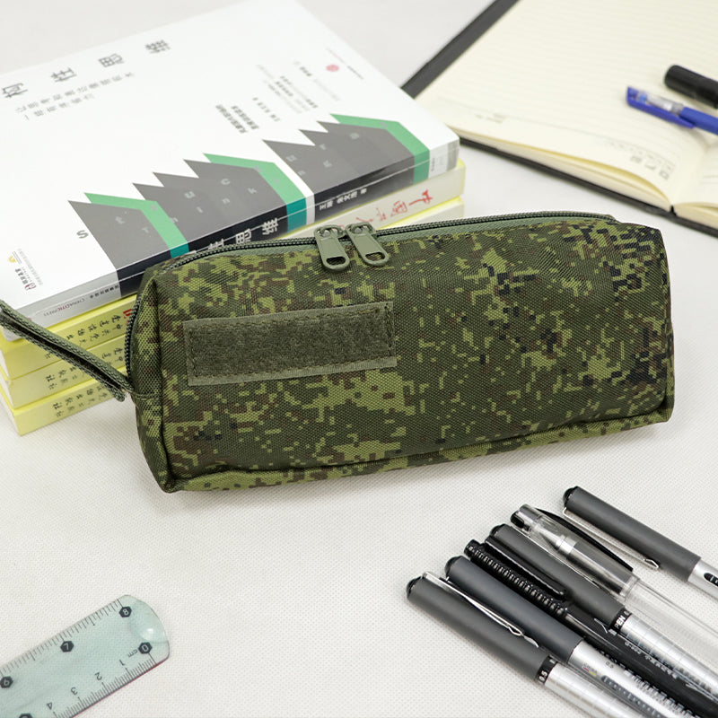 Cold War-era large-capacity tactical storage bag – versatile MOLLE-compatible pouch for students/stationery or tactical use.