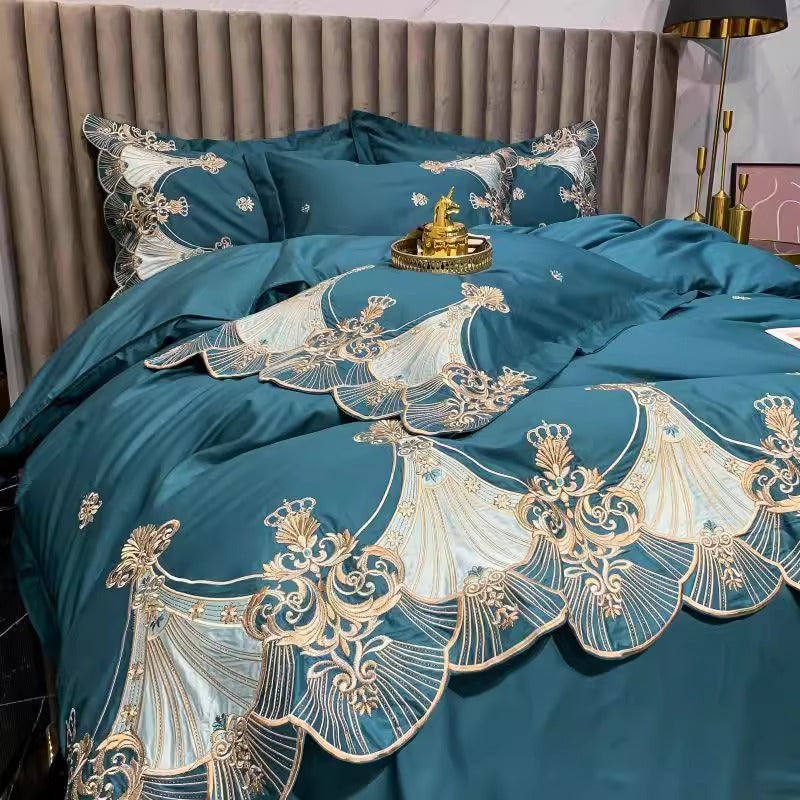 European Luxury Long-Staple Cotton Embroidered Bedding Set | Yedwo