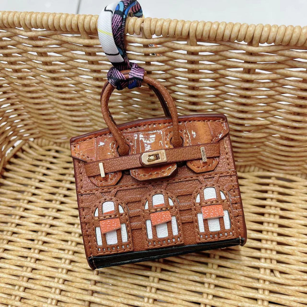 Small house bag mini window pendant headphone bag lipstick car key backpack backpack decoration