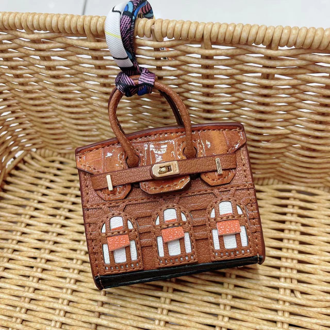 Small house bag mini window pendant headphone bag lipstick car key backpack backpack decoration