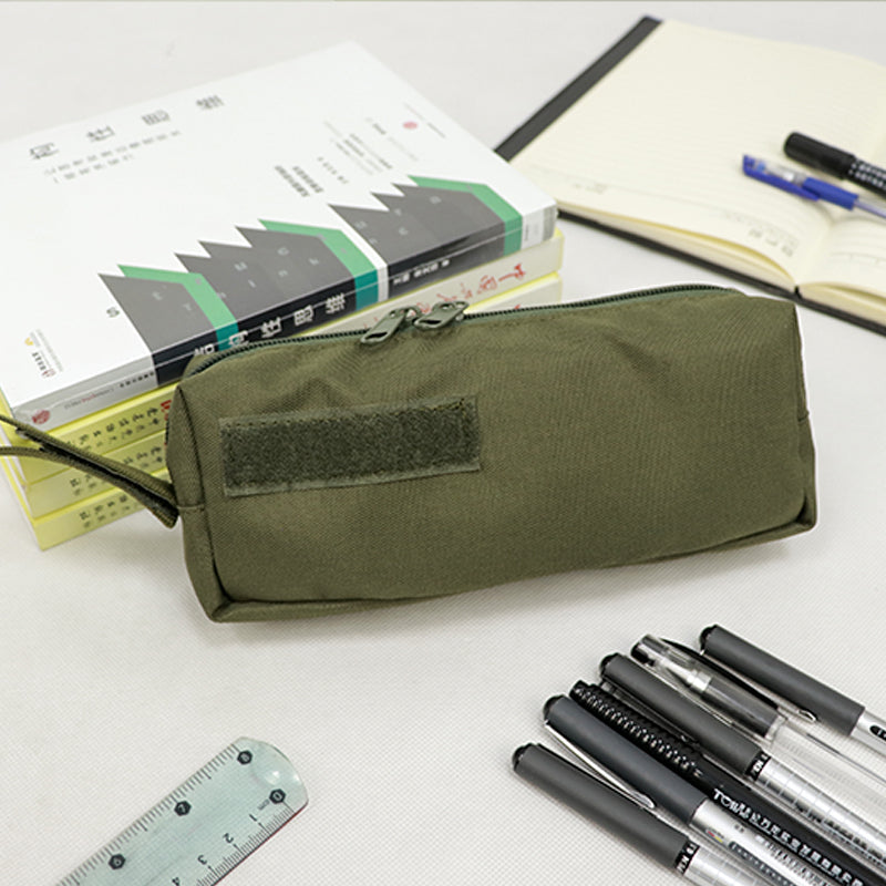 Cold War-era large-capacity tactical storage bag – versatile MOLLE-compatible pouch for students/stationery or tactical use.