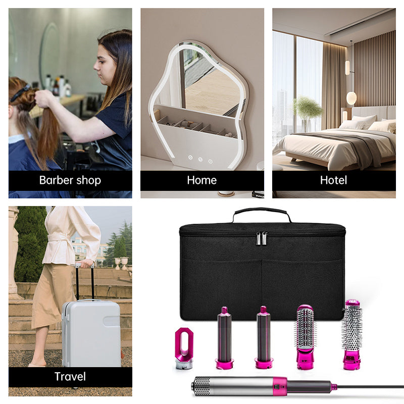 travel storage bag compatible with Dyson Airwrap Styler, a portable organizer with multi-pockets for hair curler and attachments