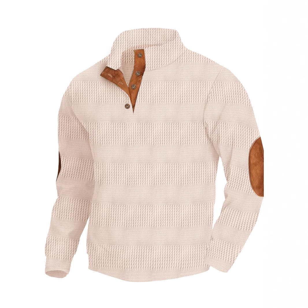 Long sleeved jacquard hoodie with fleece insulation and tactical pullover for training