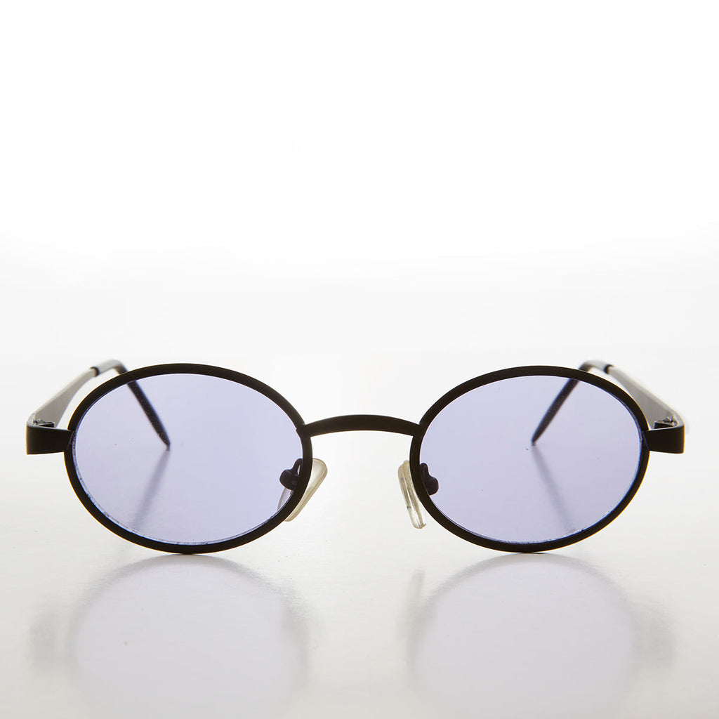 Small Oval Tinted Lens Vintage Sunglass - Far Out