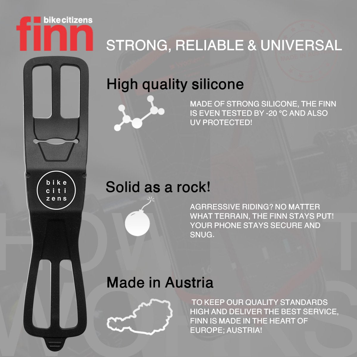 FINN - Universal Bicycle Phone Mount - Assorted Pack (4 Colors)