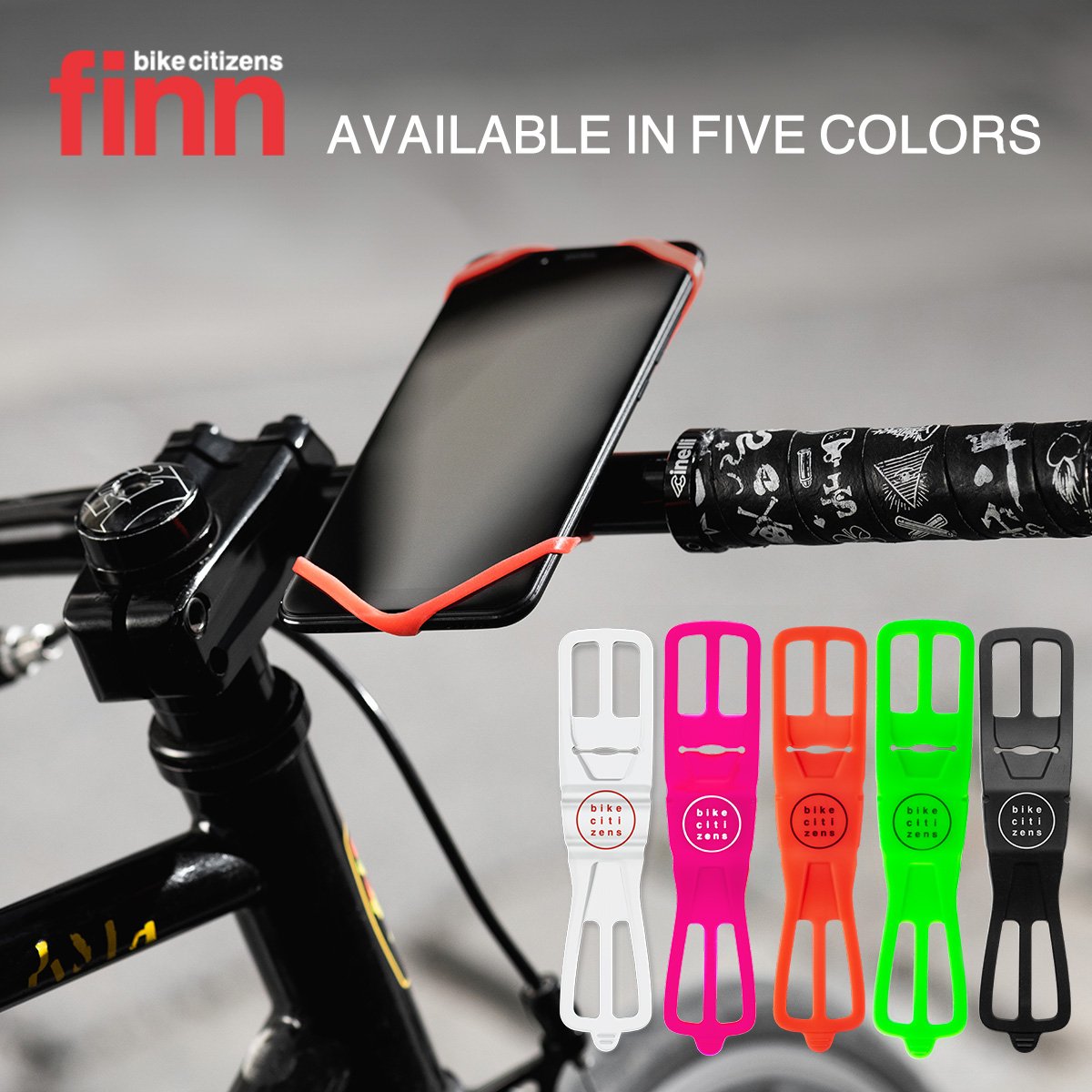 FINN - Universal Bicycle Phone Mount - Assorted Pack (4 Colors)
