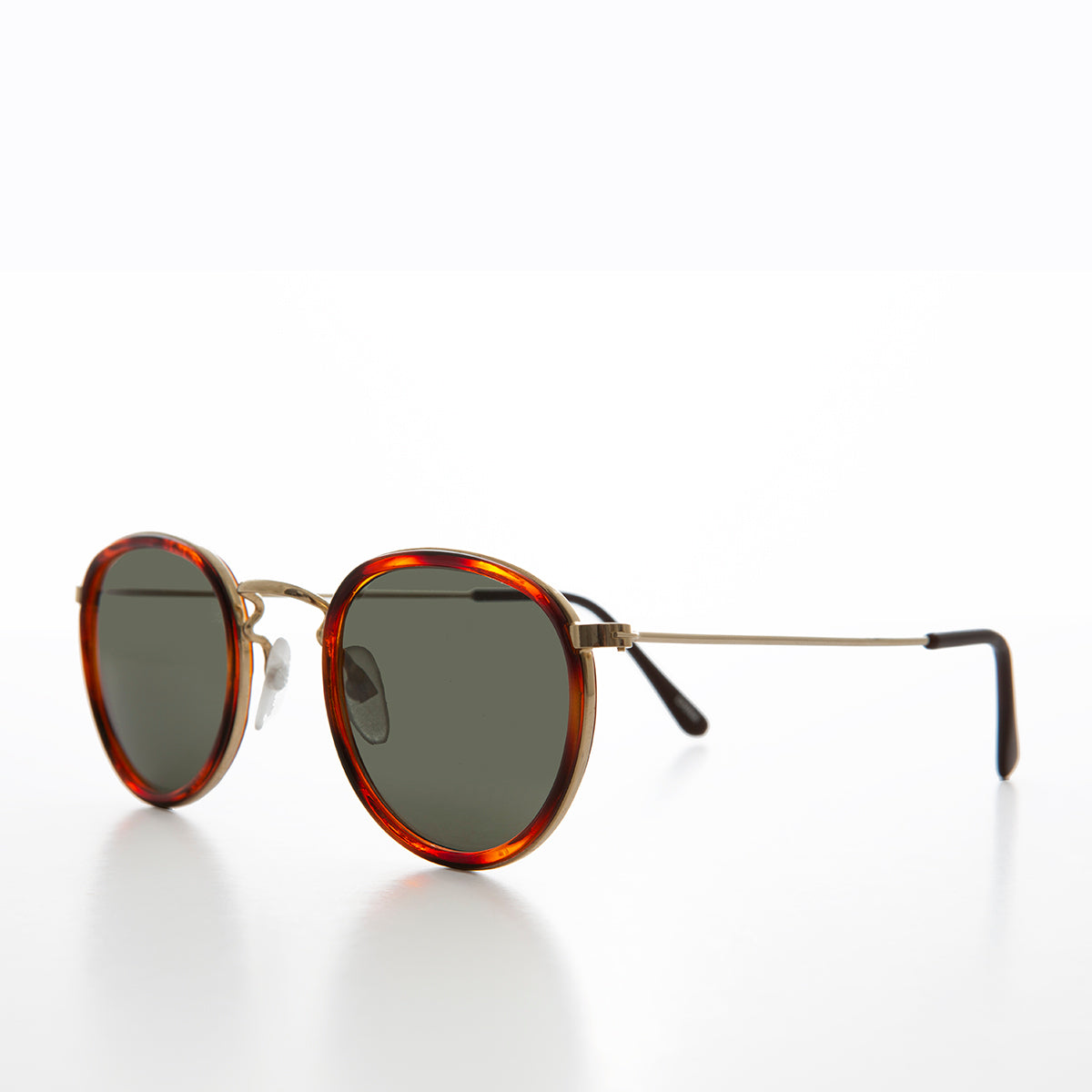 Round Gold Tortoise Rim Sunglass - Fraiser