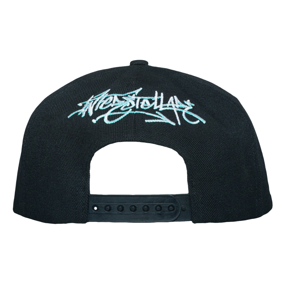 Interstellar Graffiti Black Snapback Hat