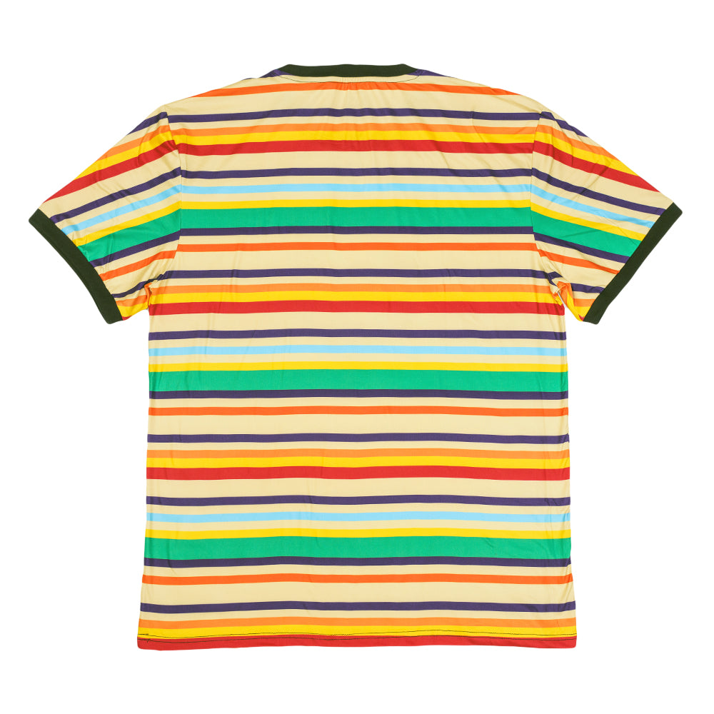 Dia De Los Muertos Sugar Skull Striped T Shirt