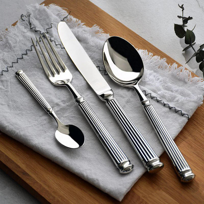Handcrafted Timeless Roman Column Flatware | 3CARATS