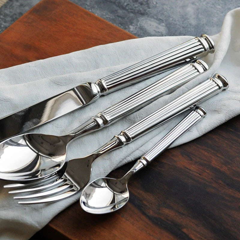 Handcrafted Timeless Roman Column Flatware | 3CARATS
