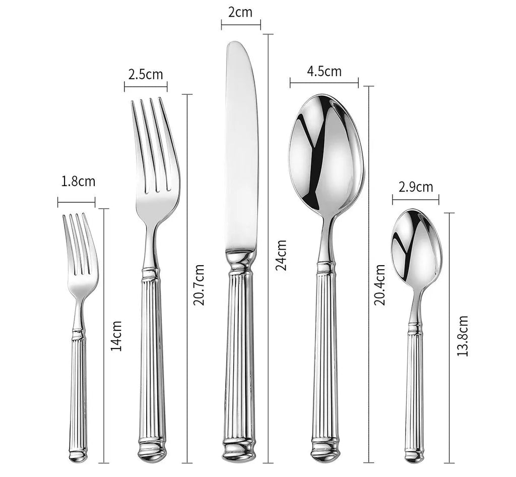Handcrafted Timeless Roman Column Flatware | 3CARATS