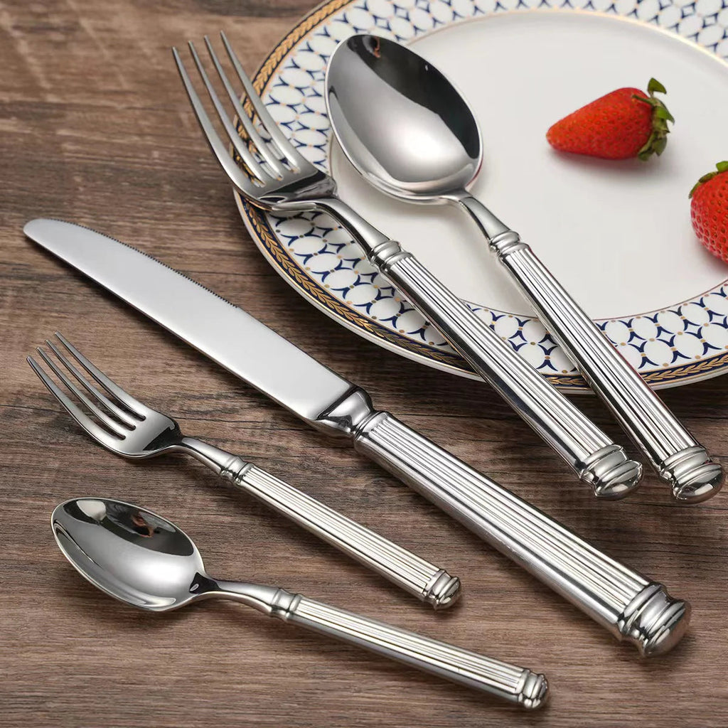 Handcrafted Timeless Roman Column Flatware | 3CARATS