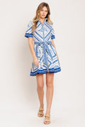 ISLAND POLISH WOVEN MINI DRESS