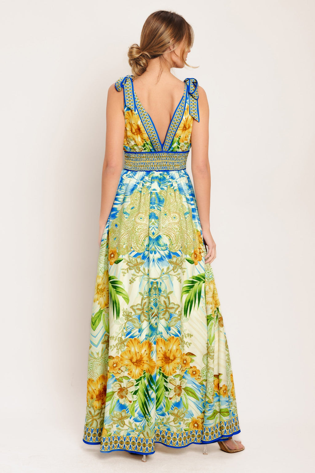RESORT OPULENCE WOVEN MAXI DRESS