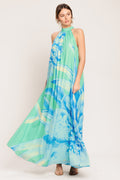 BLUE HORIZON WOVEN MAXI DRESS