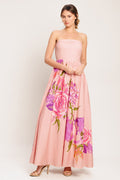ROSE SERENADE WOVEN MAXI DRESS