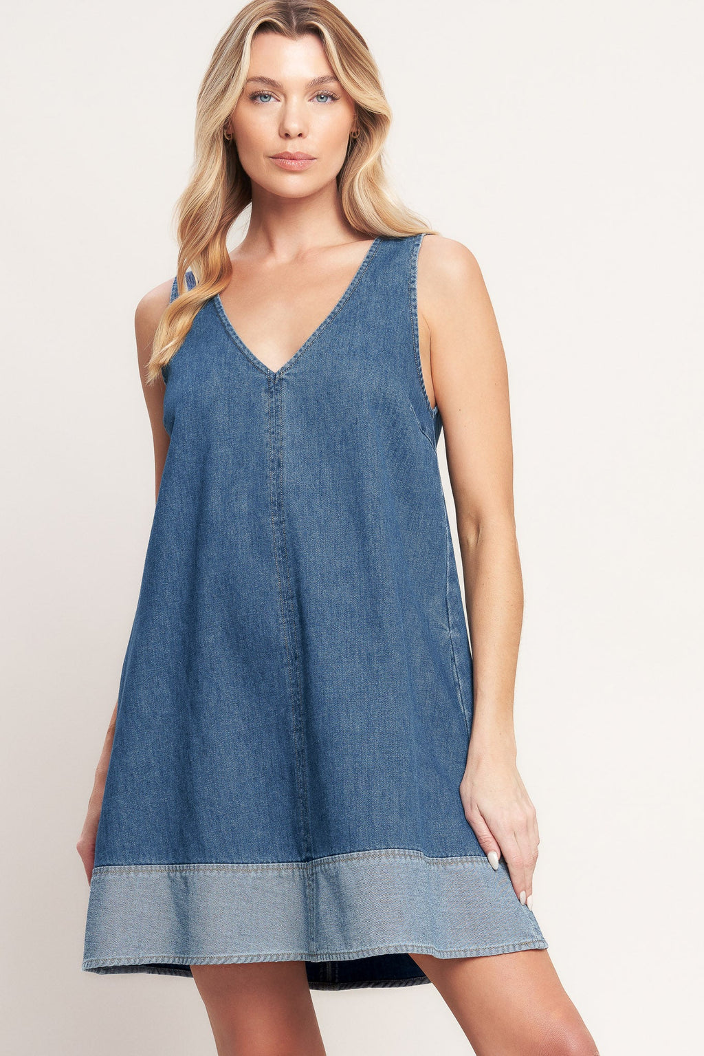 MAIN STREET DENIM MINI DRESS