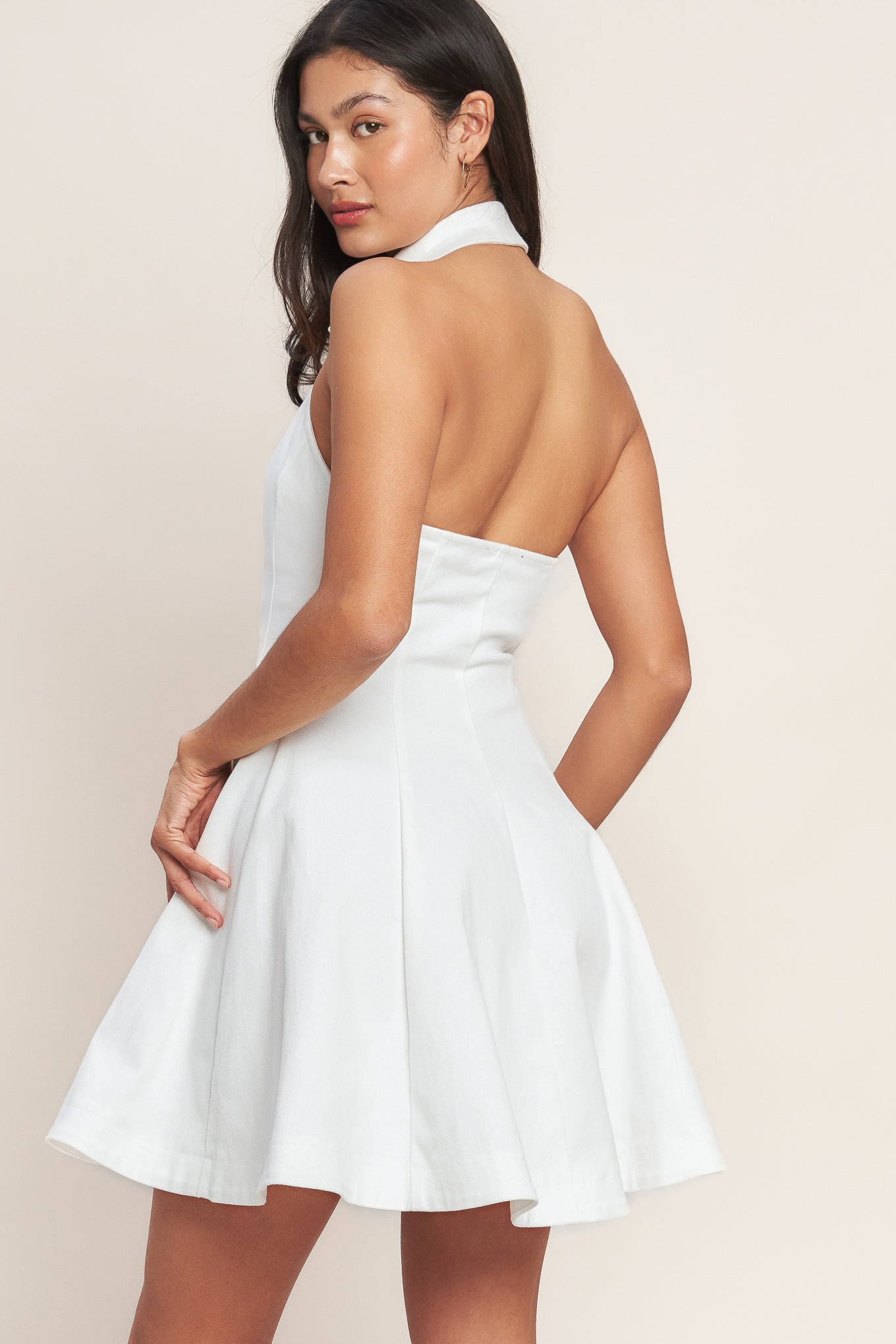 ALWAYS ADORABLE WOVEN MINI DRESS