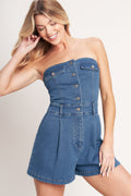 WEEKEND CRUSH DENIM ROMPER
