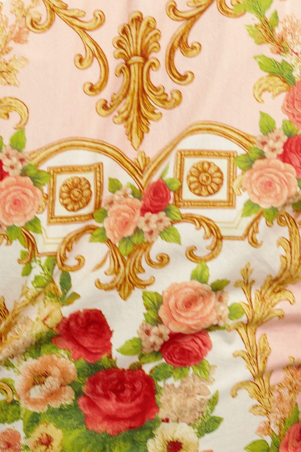 PALACE ROSE STATEMENT WOVEN CROP TOP