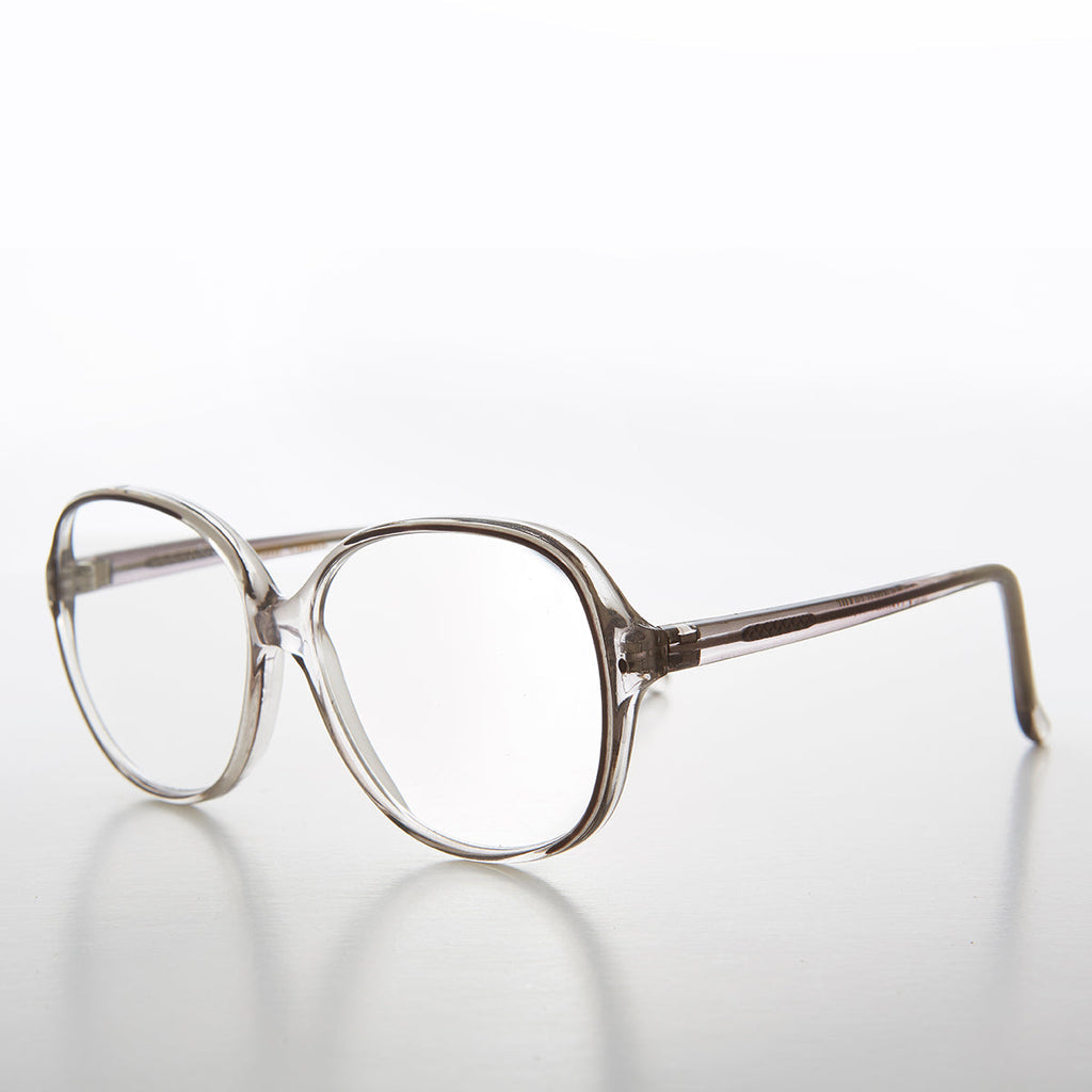 Clear Retro Reading Glasses with Color Accent - Jess