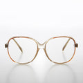 Clear Retro Reading Glasses with Color Accent - Jess