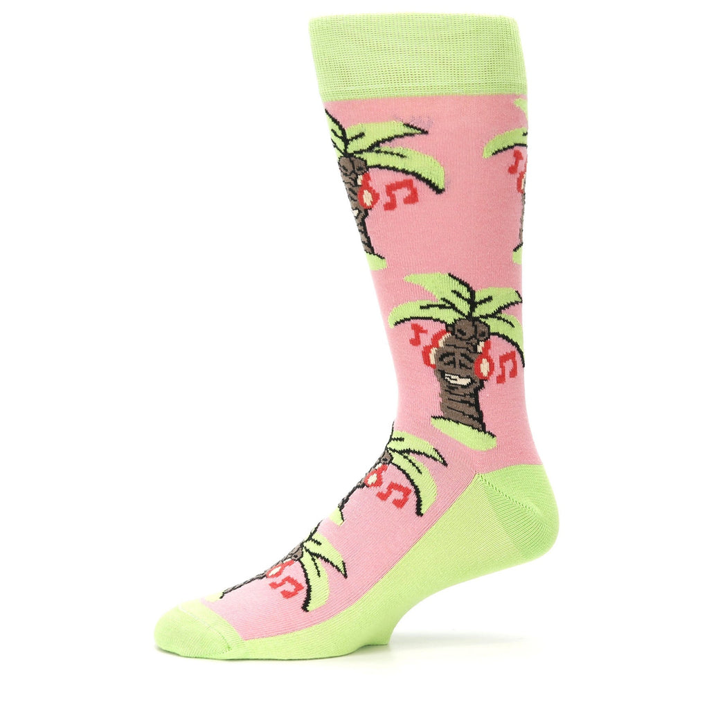 Jammin' Musical Palm Tree - USA Made Men's Dress Socks