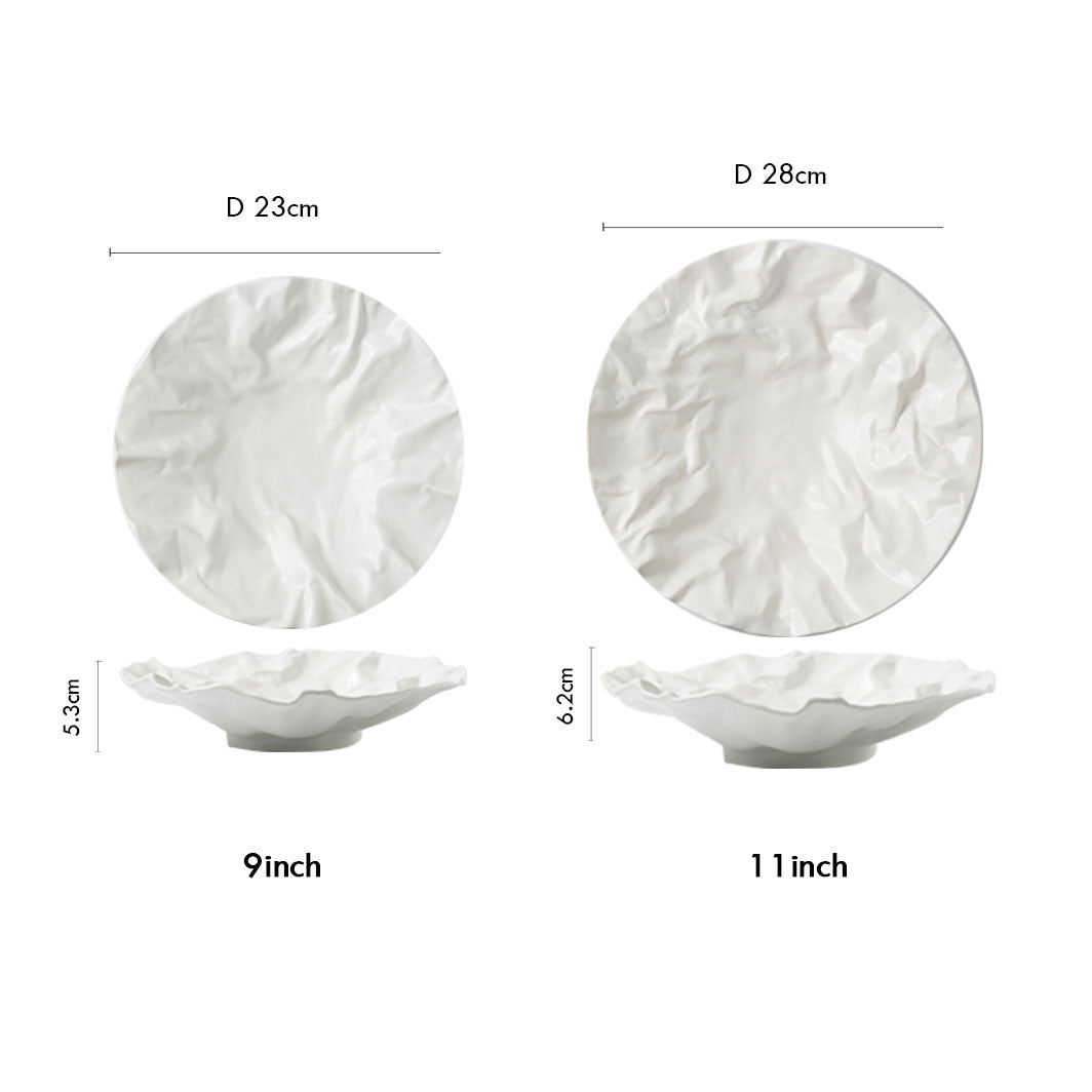 Japanese-Inspired Ripple Deep Ceramic Dish | 3CARATS