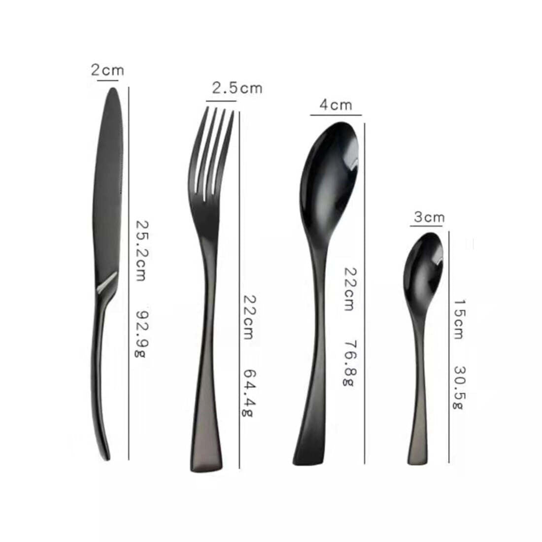 Jet Black Cutlery Set | 3CARATS