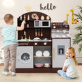 Kids Kitchen Set Wooden with Coffee Makers and Accessories-Coffee