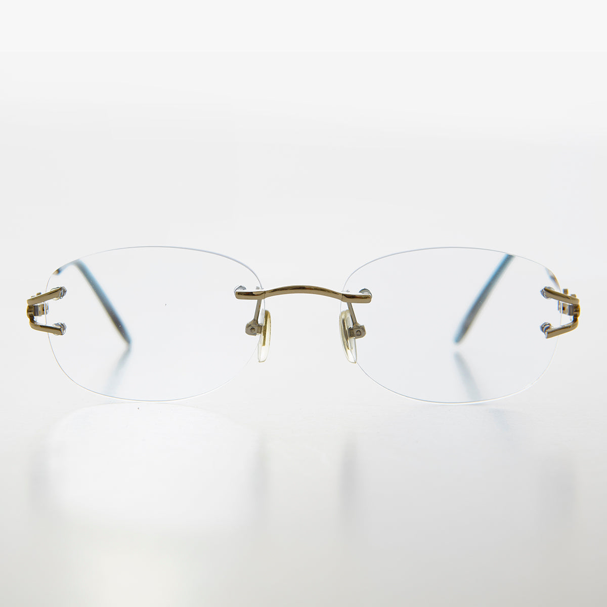 Oval Rimless Colored Lens Readers - Leona