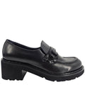 Black Lug Sole Chunky Loafer