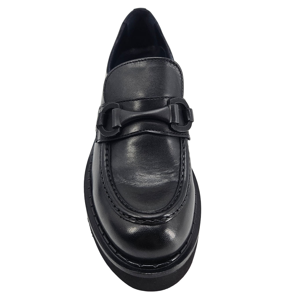 Black Lug Sole Chunky Loafer