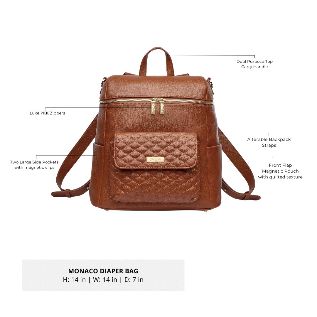 Signature Diaper Bag Caramel