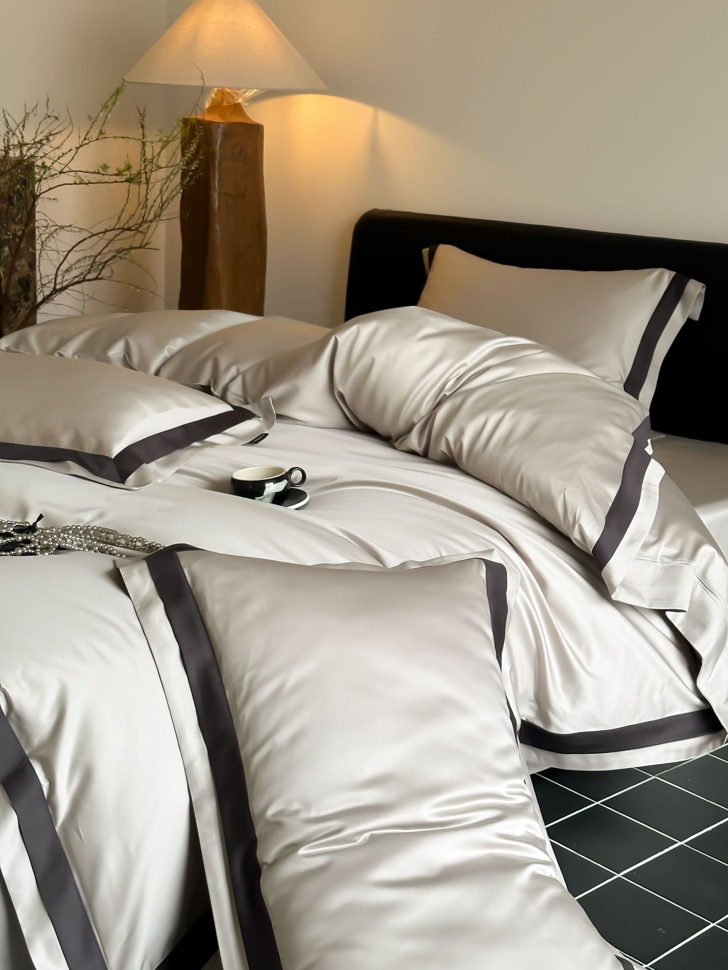 Luxury 100S Tencel-Cotton Blend Solid Color Bedding Set | 3CARATS