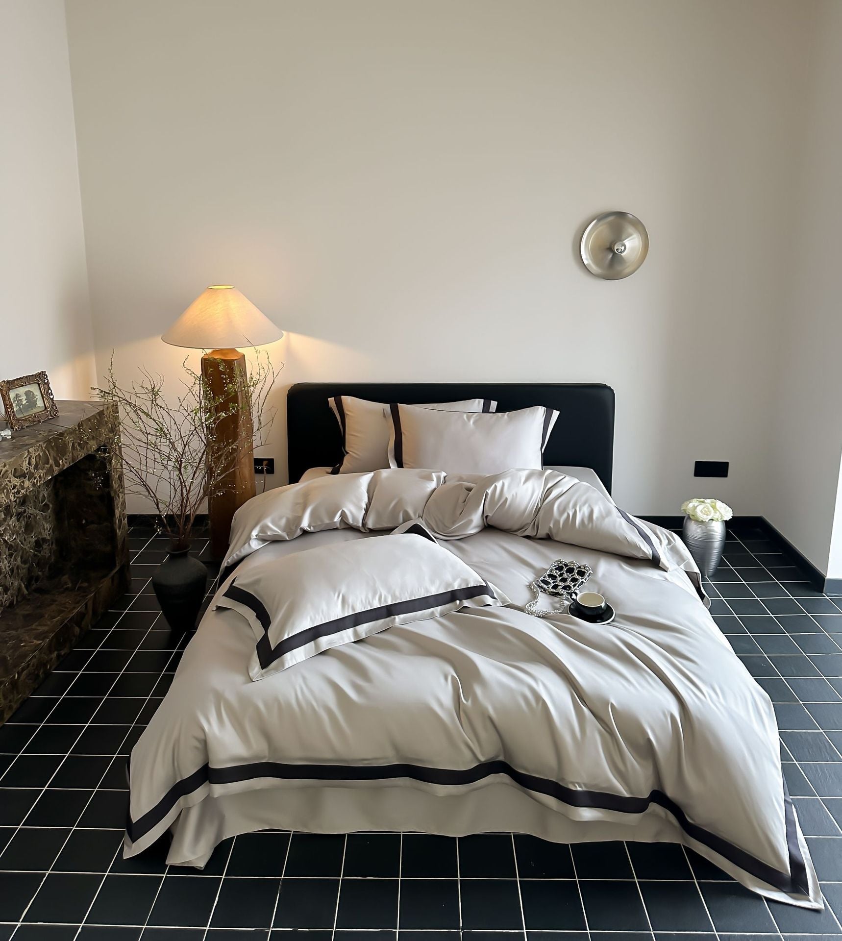 Luxury 100S Tencel-Cotton Blend Solid Color Bedding Set | 3CARATS