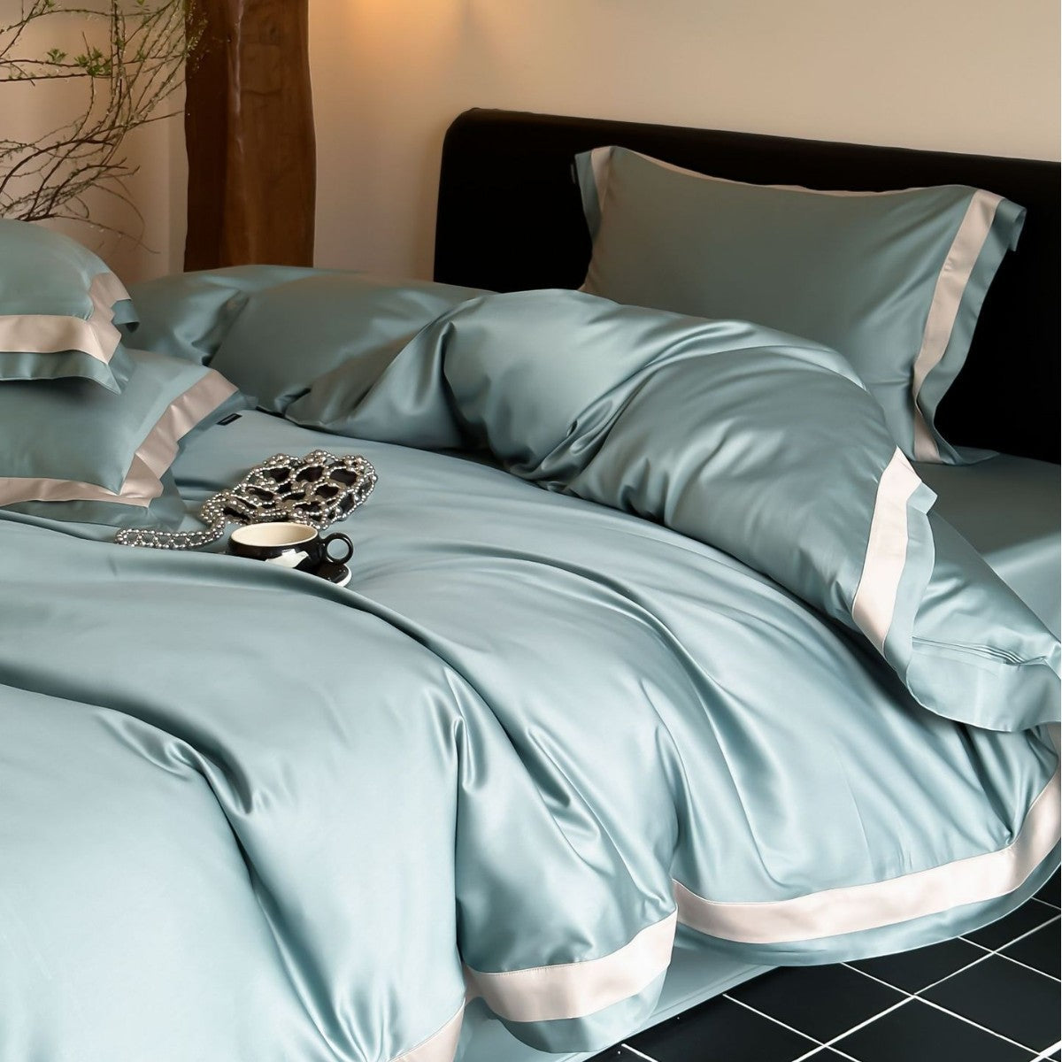 Luxury 100S Tencel-Cotton Blend Solid Color Bedding Set | 3CARATS
