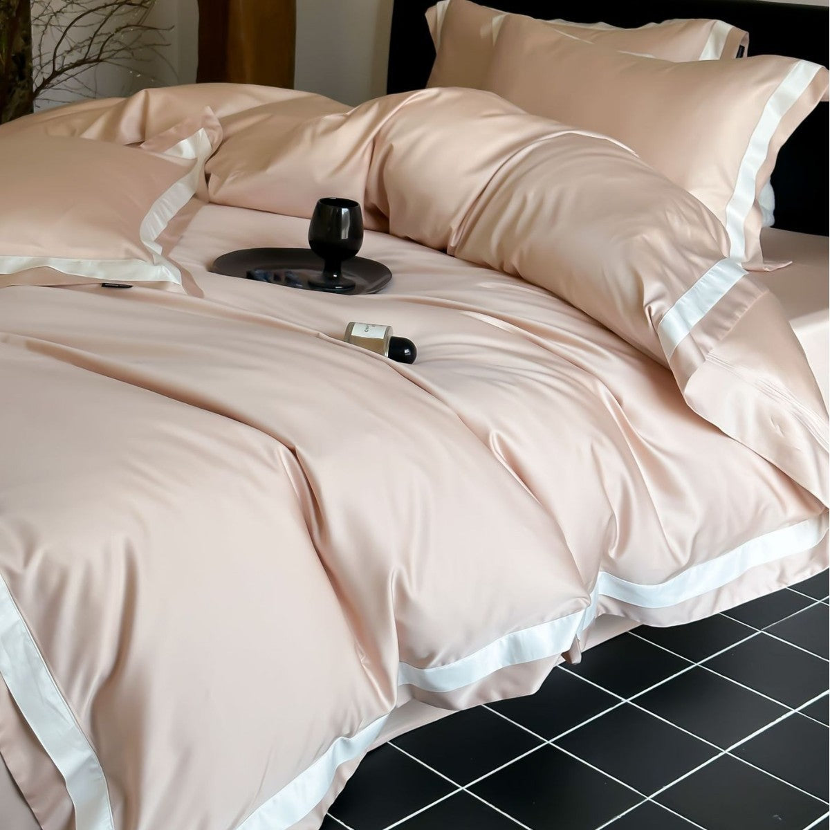 Luxury 100S Tencel-Cotton Blend Solid Color Bedding Set | 3CARATS