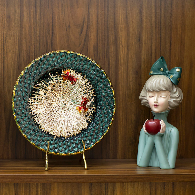 Luxury "Harmony in Water" Brass and Glass Fish Sculpture | 3CARATS