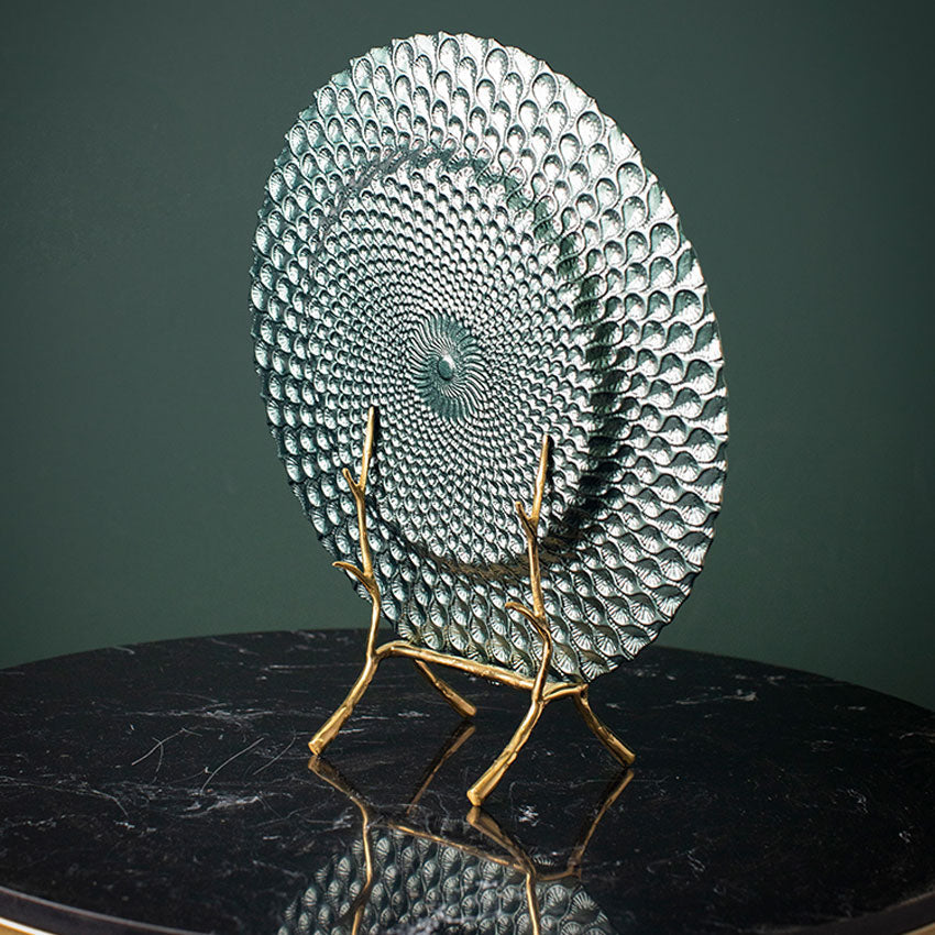 Luxury "Harmony in Water" Brass and Glass Fish Sculpture | 3CARATS