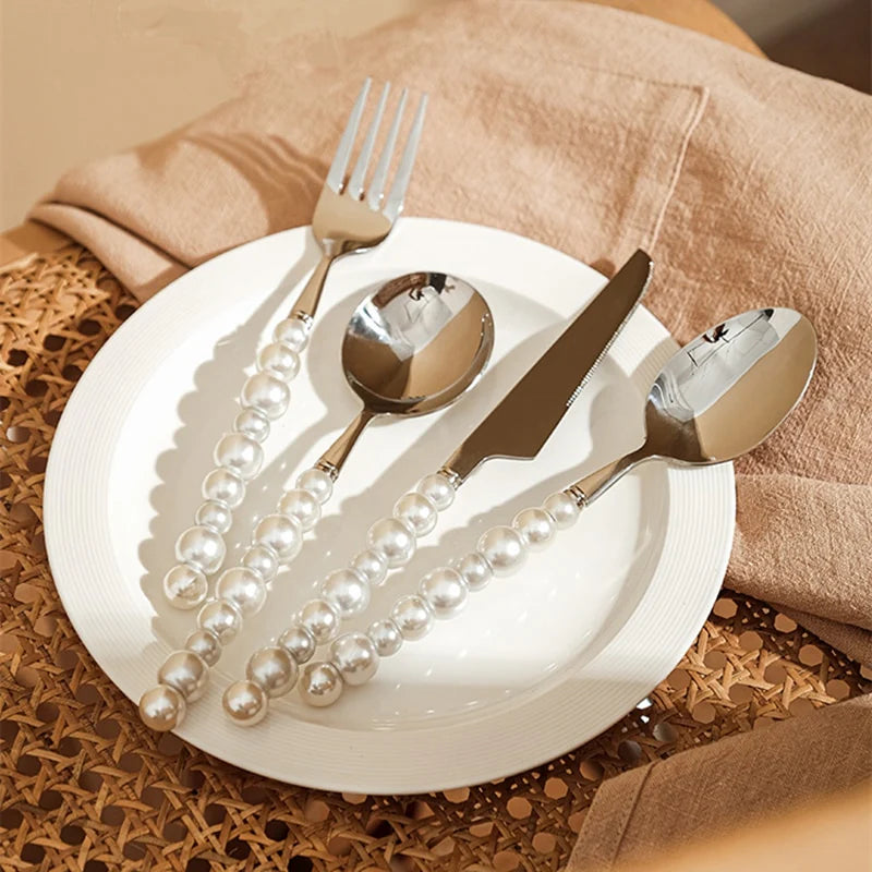 Luxury Natural Australian Pearls Cutlery Set | 3CARATS