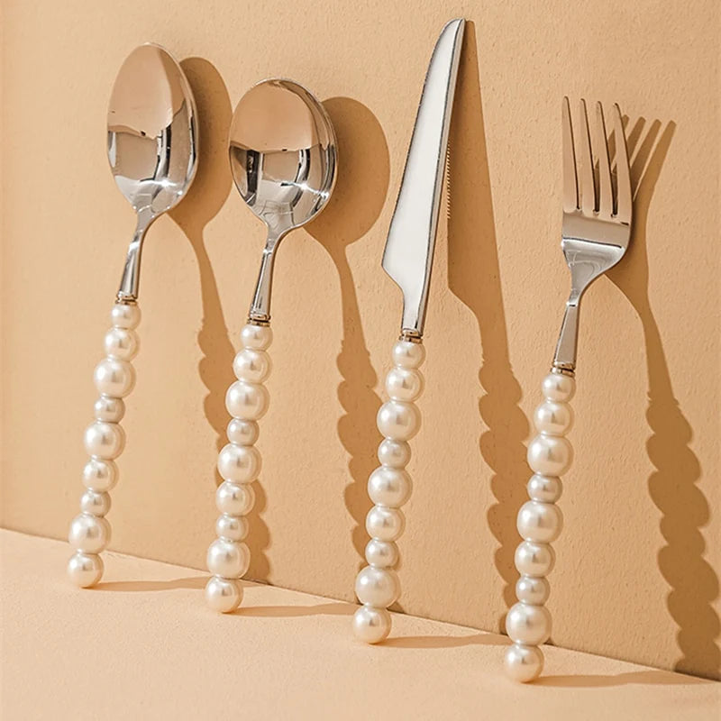 Luxury Natural Australian Pearls Cutlery Set | 3CARATS