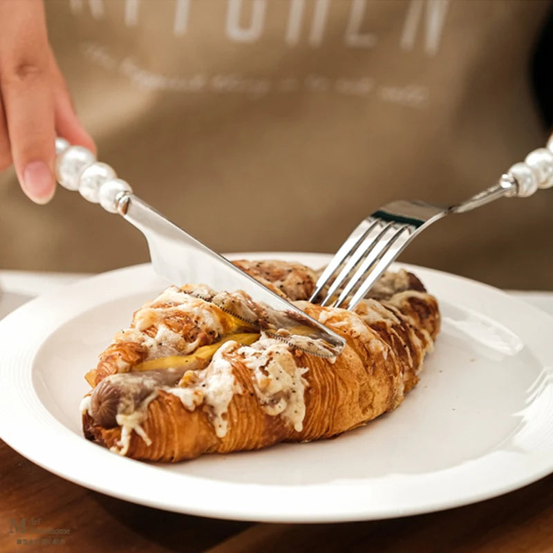 Luxury Natural Australian Pearls Cutlery Set | 3CARATS