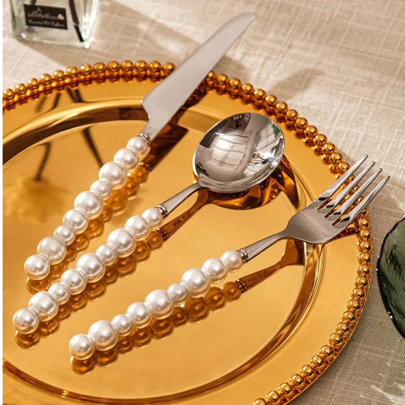 Luxury Natural Australian Pearls Cutlery Set | 3CARATS