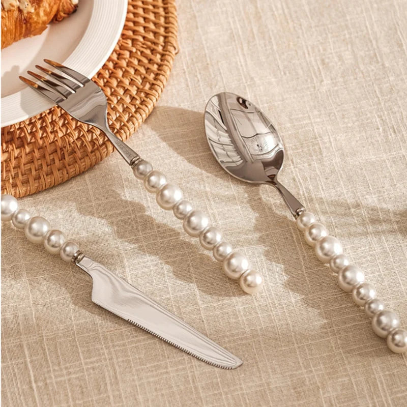Luxury Natural Australian Pearls Cutlery Set | 3CARATS