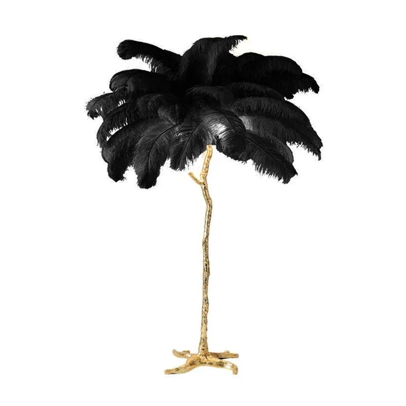 Luxury Ostrich Feather Led Floor Lamp | 3CARATS